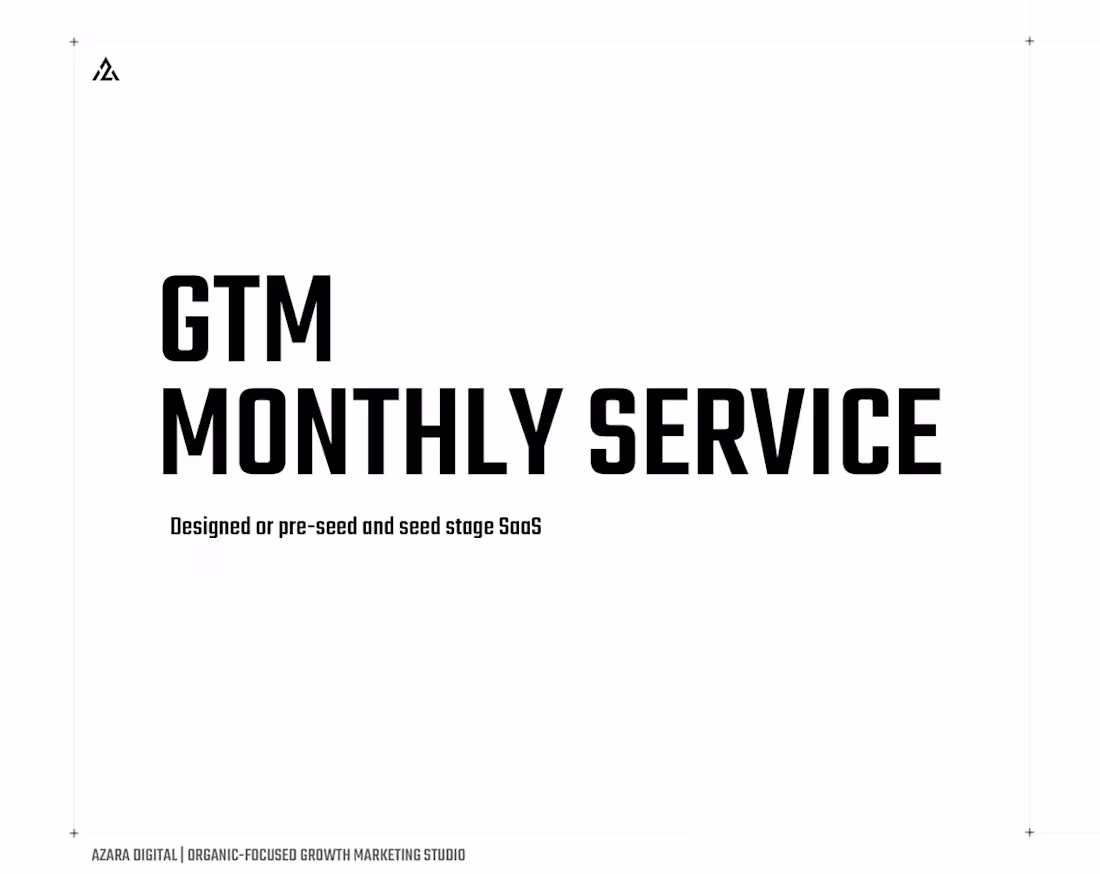 Cover image for GTM Monthly Service
