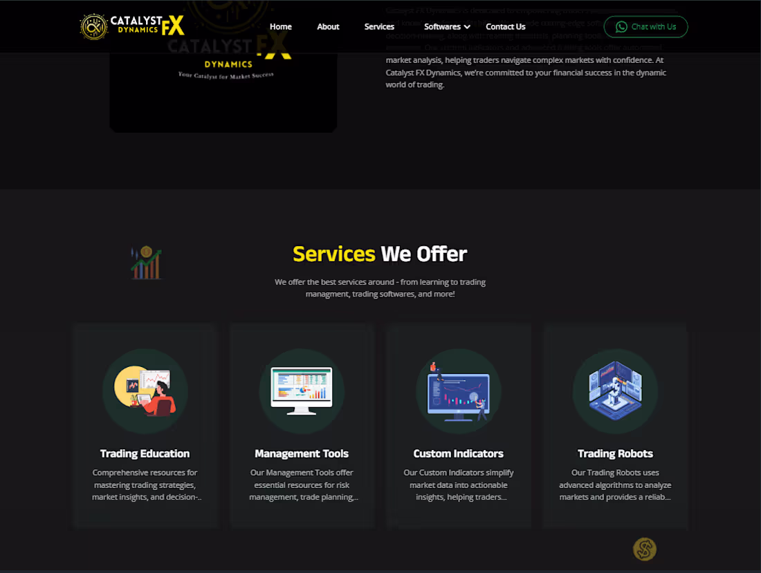 Cover image for Corporate Website Design & Deployment for Catalyst FX Dynamics