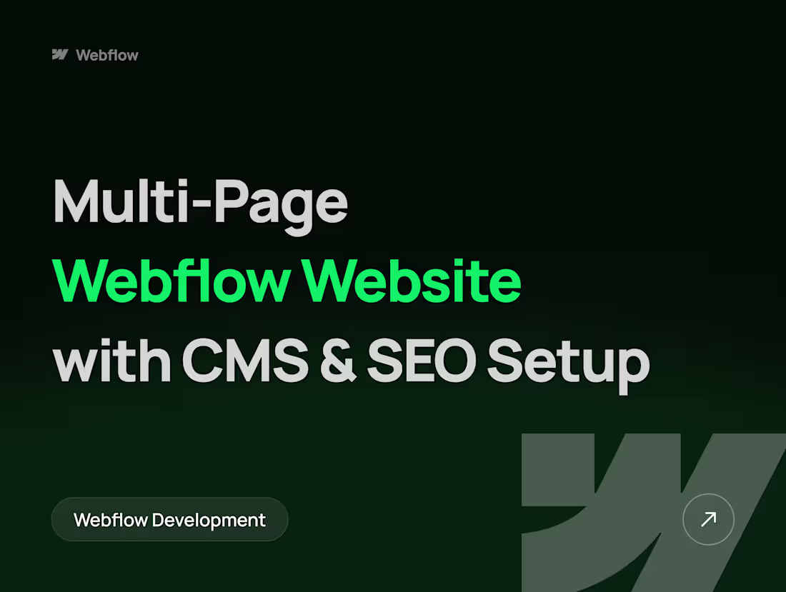 Cover image for Unique Weblfow Website development with CMS setup