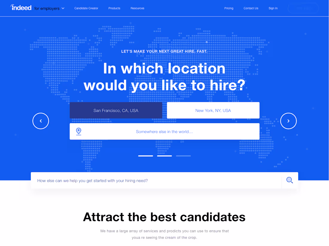 Cover image for Web design for Indeed