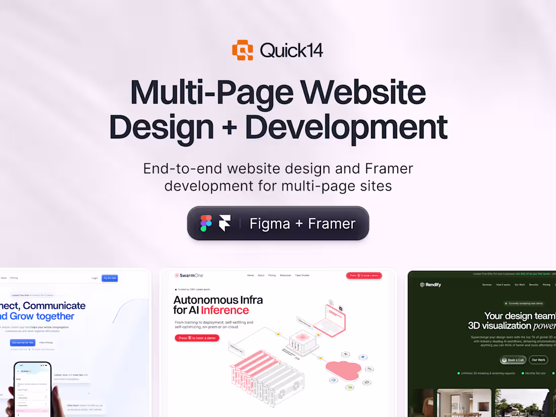 Cover image for Multi-Page Website Design + Framer Development.