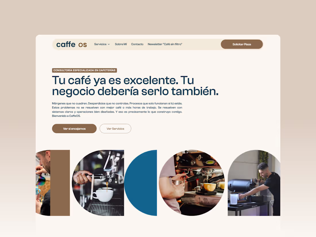 Cover image for Framer template customization for CaffeOs