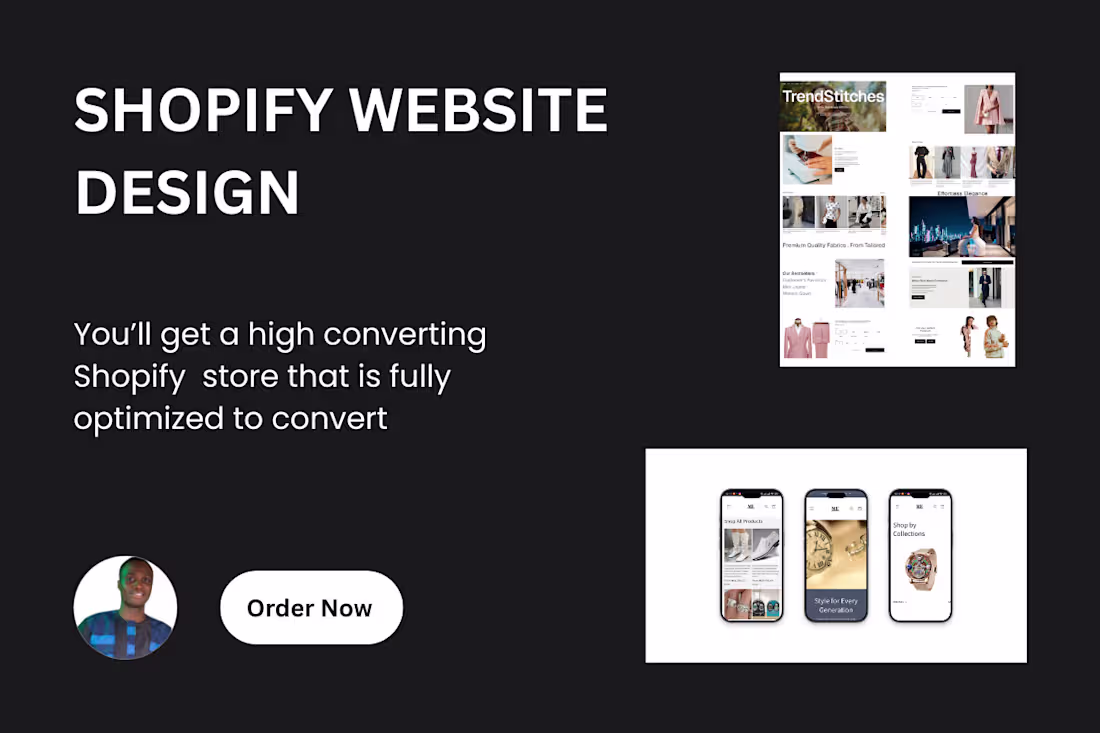 Cover image for Shopify Website Design, Redesign, Develop & Store setup 