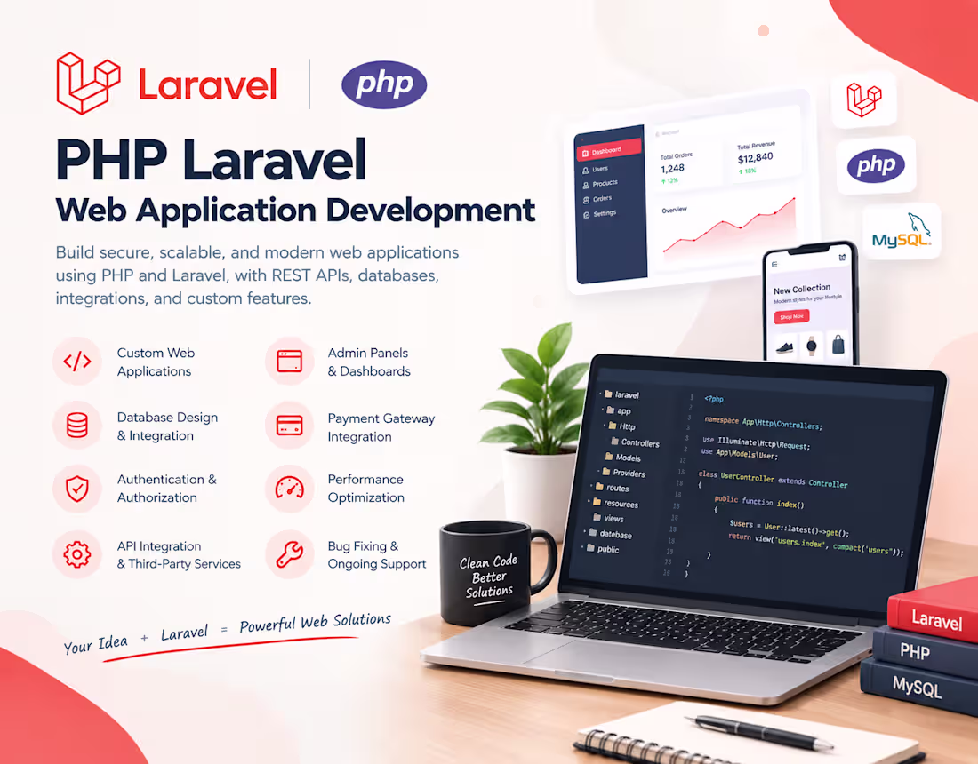 Cover image for PHP Laravel Web Application Development