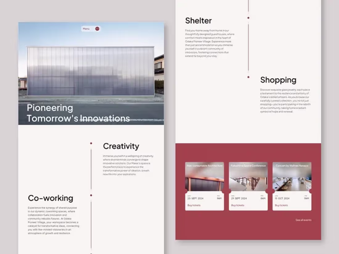 Cover image for Framer Landing Page Design for Odaka Pioneer Village