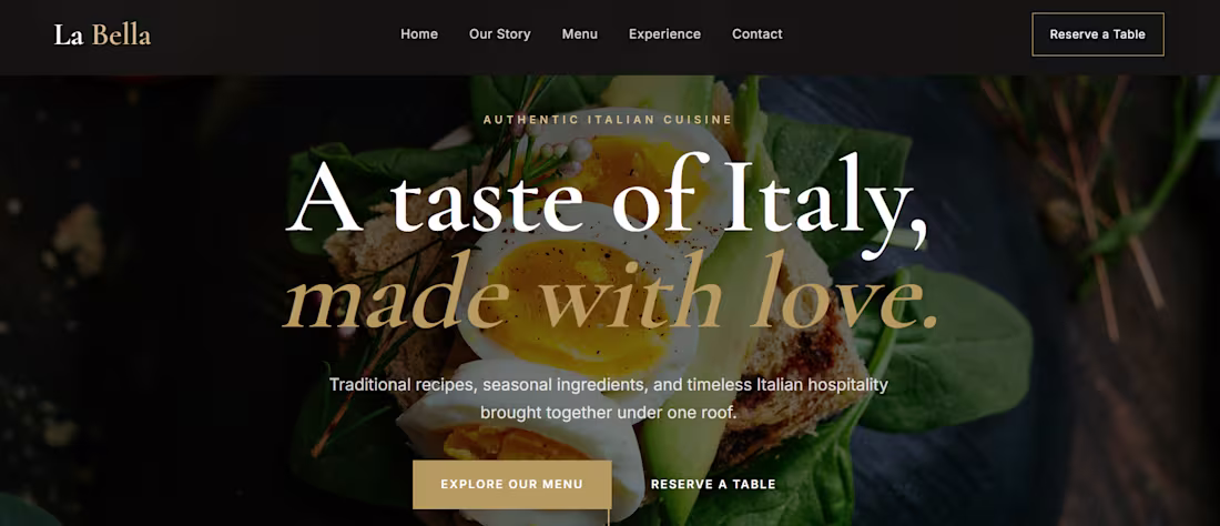 Cover image for Restaurant Website Concept
Designed and developed