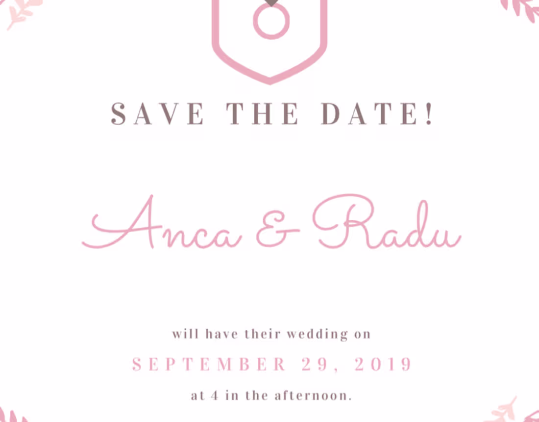 Cover image for Sample Wedding Announcement Design
