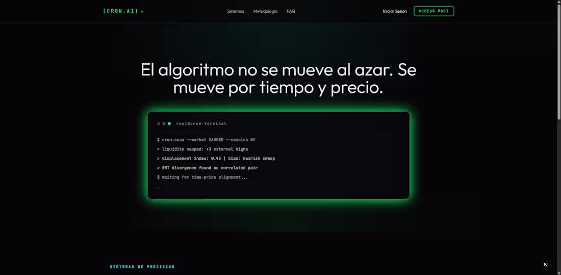 Cover image for Cron: Algorithmic Trading Terminal UI