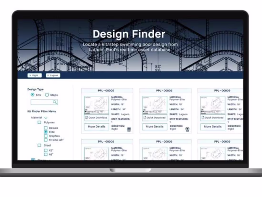 Cover image for Pool design search with filtering options (MySQL, React)