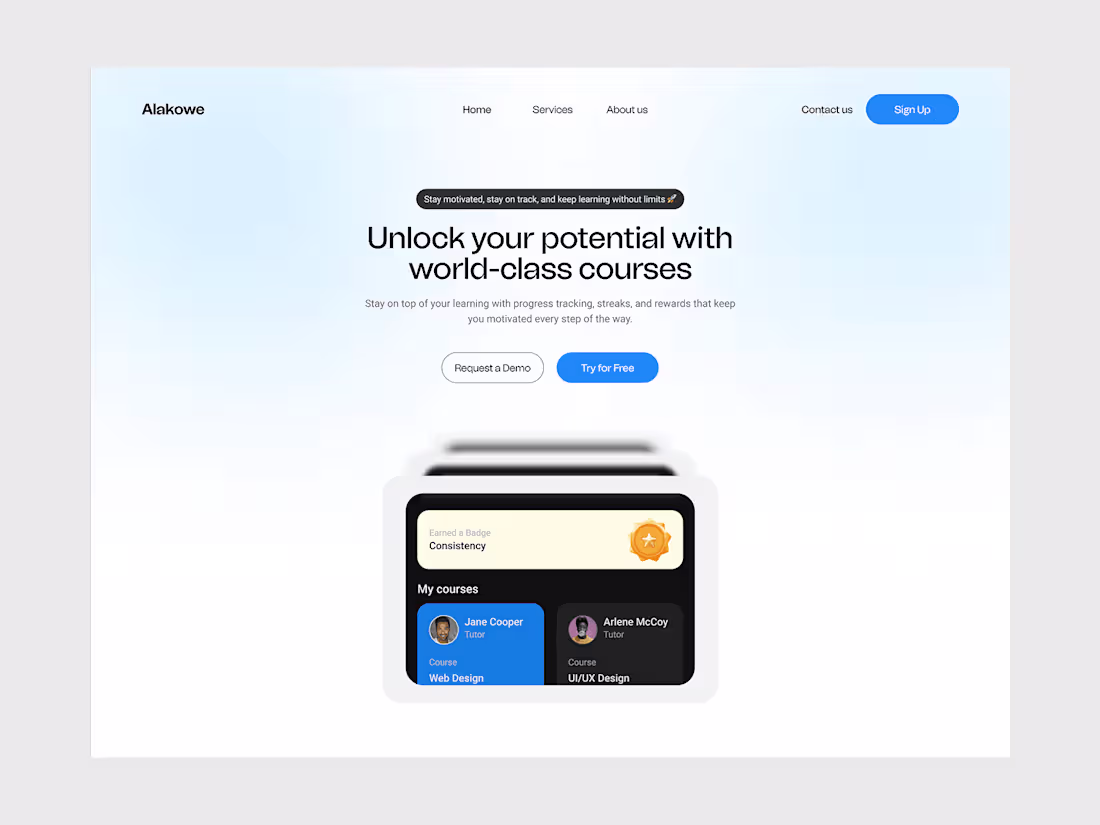 Cover image for Website Landing page UI UX design 