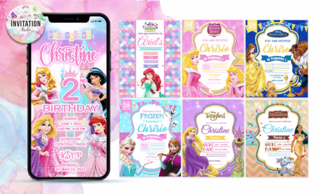 Cover image for I will design kids birthday invitation and disney invitation