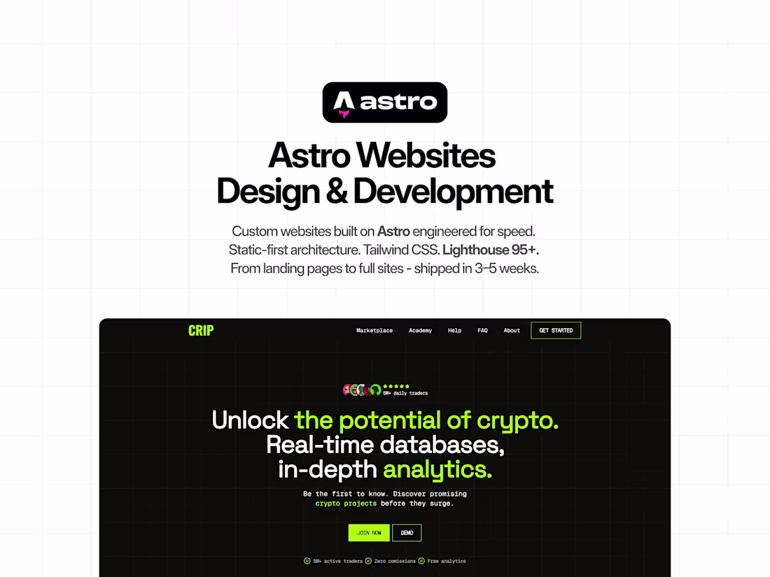 Cover image for Astro Website - Design & Development