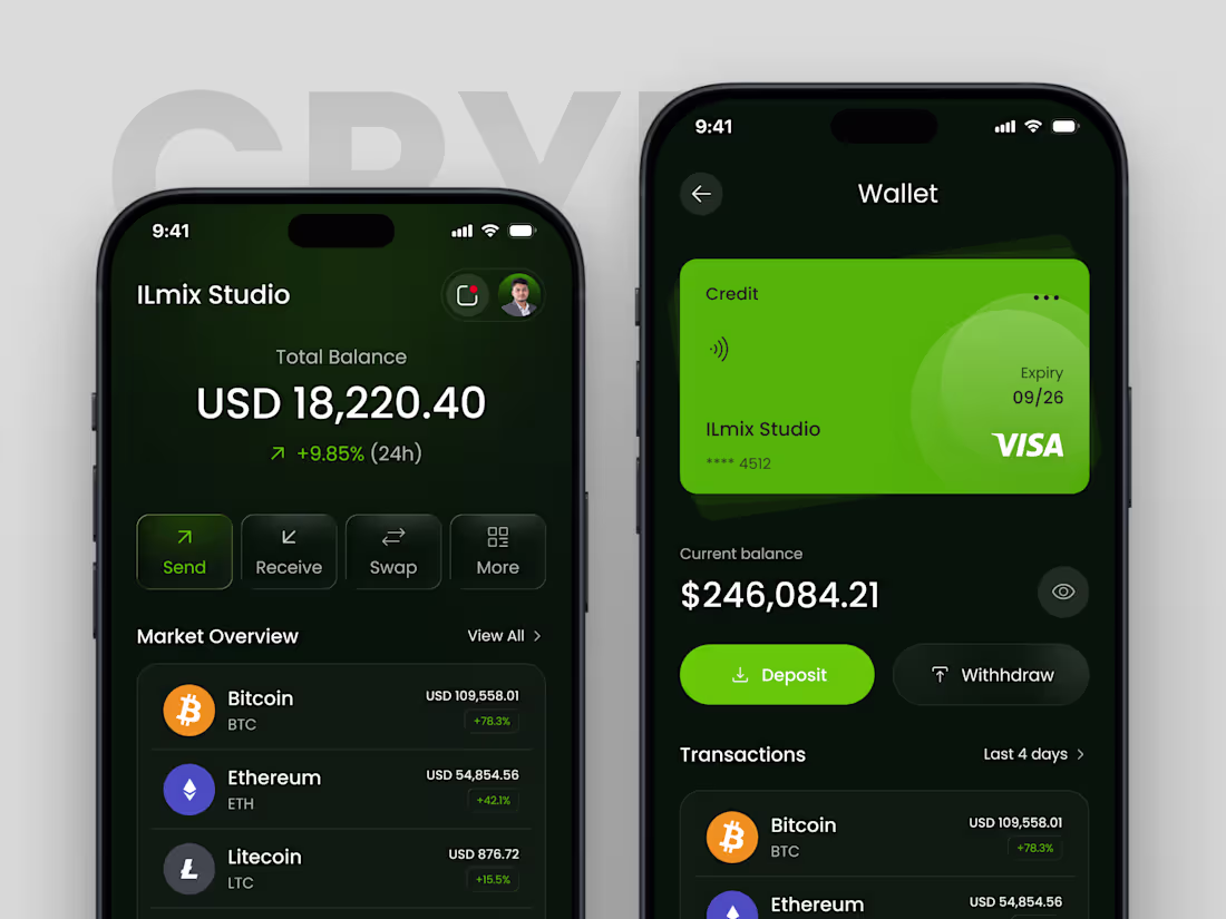 Cover image for Crypto Wallet Mobile App UI
Short