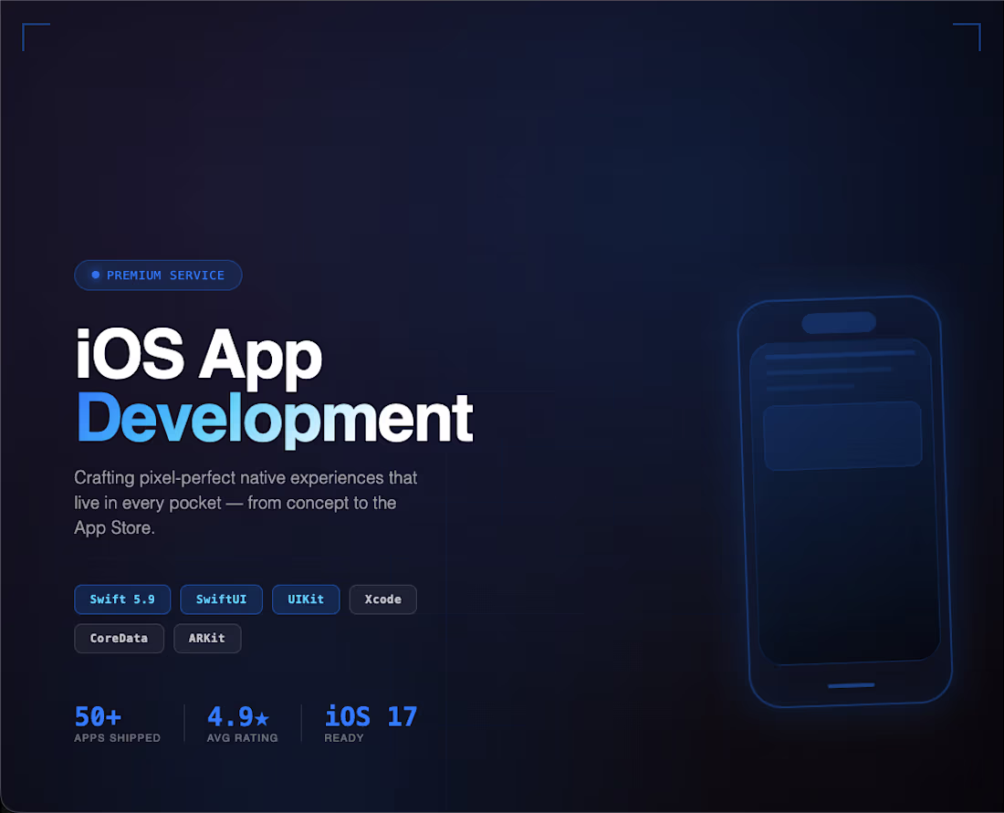 Cover image for iOS app development