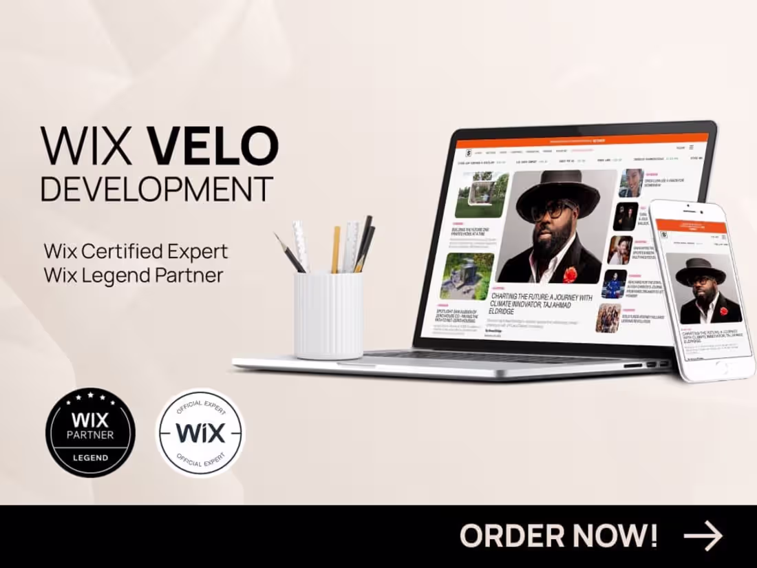 Cover image for You will get a Wix website with custom features using Wix Studio