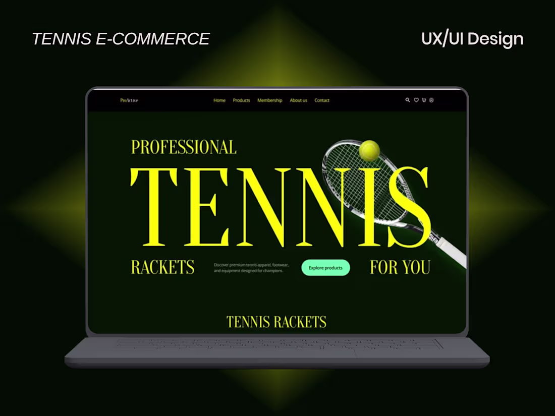 Cover image for Tennis E-commerce design