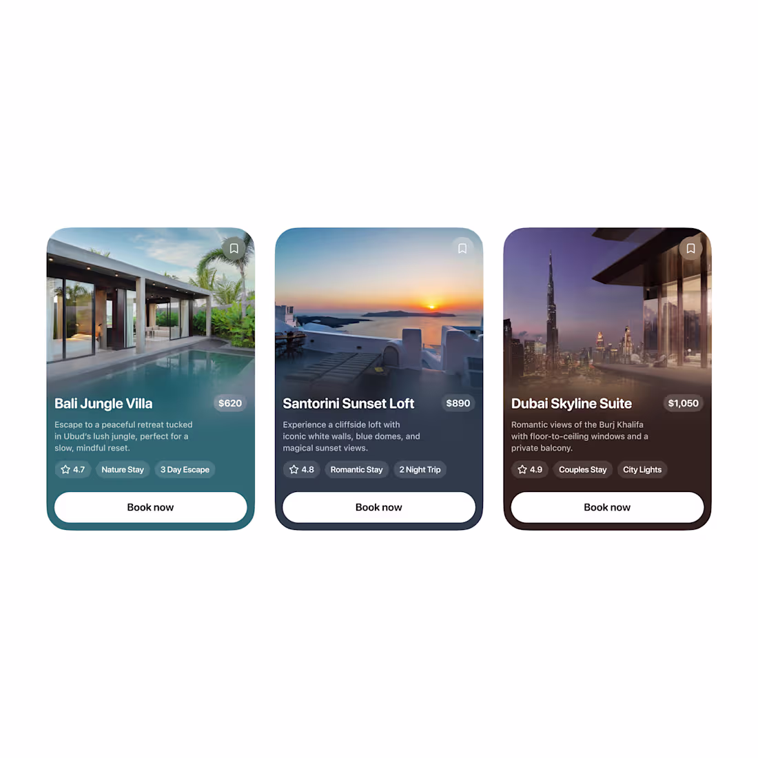 Cover image for Travel Cards UI Exploration 📲