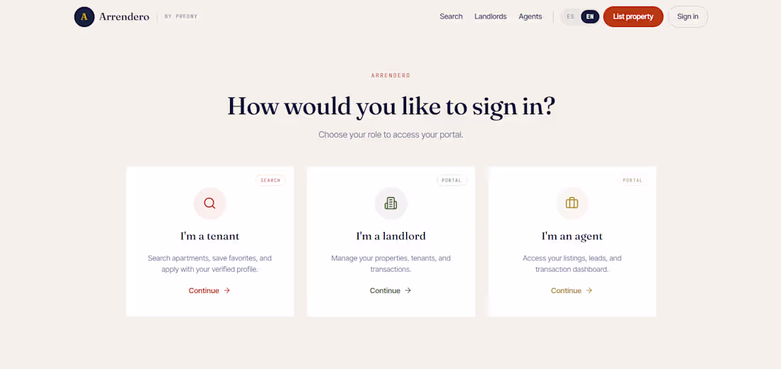 Cover image for Arrendero: Bilingual Rental Platform for