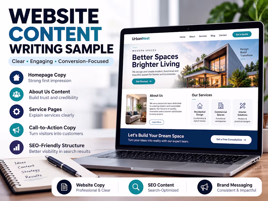 Cover image for Website content writing sample