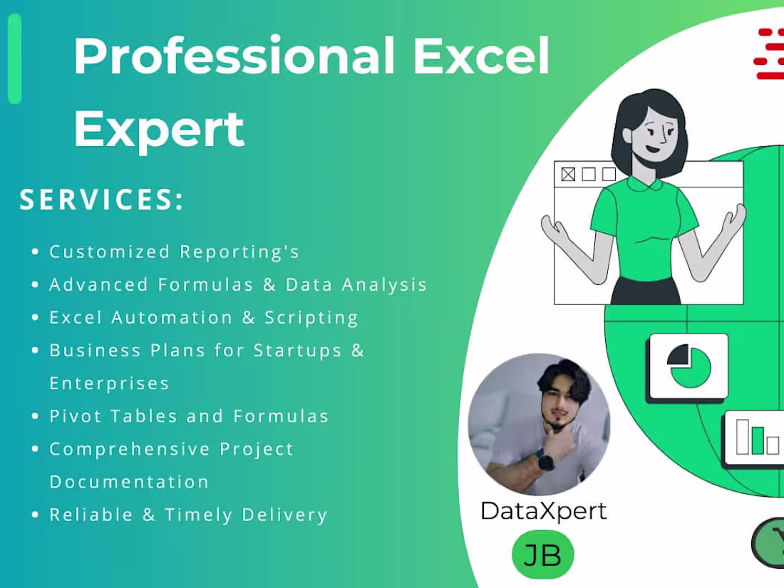Cover image for Expert in excel, customized reporting, scripts, and automation