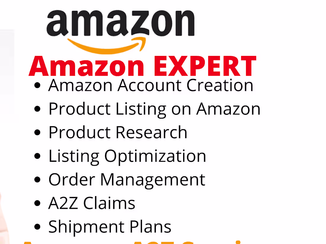 Cover image for You will get an Amazon Virtual Assistant, Amazon Seller Account 