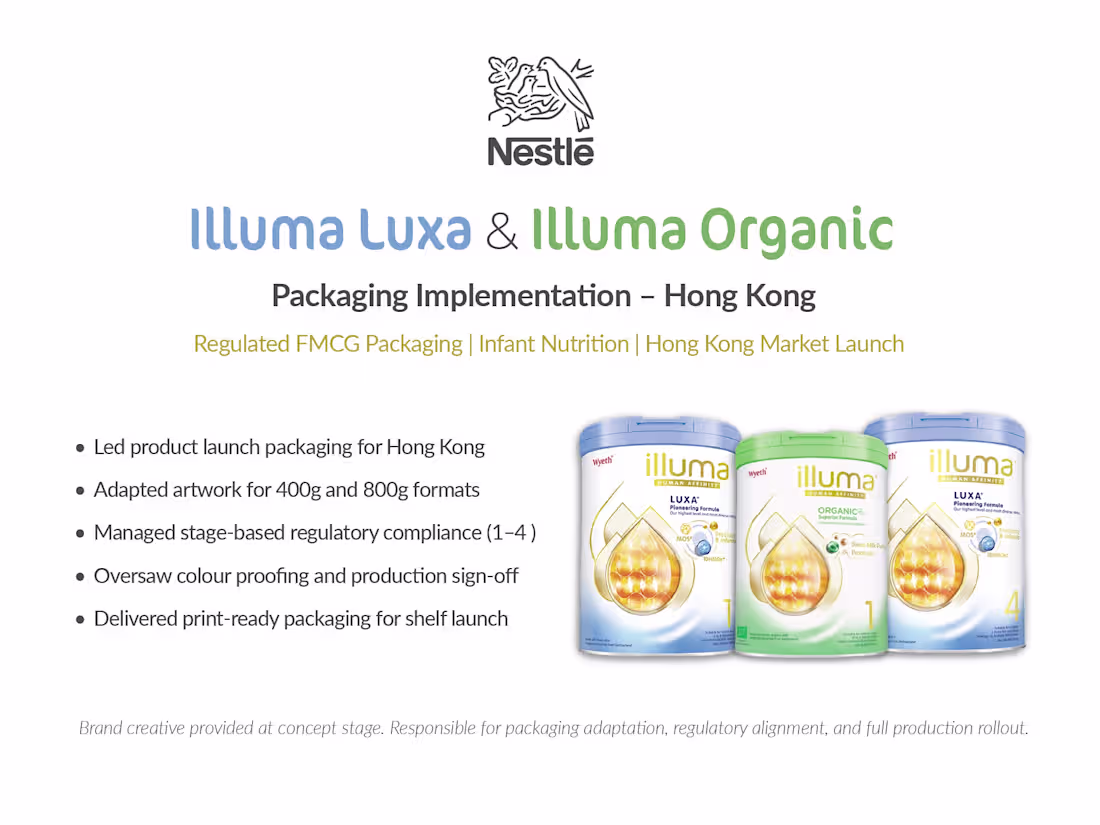 Cover image for Regulated FMCG Packaging | Infant Nutrition | Nestle