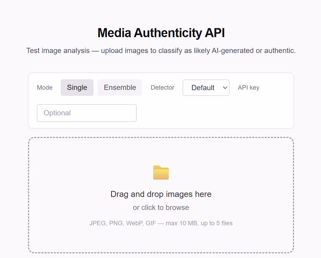 Cover image for API for analyzing uploaded images