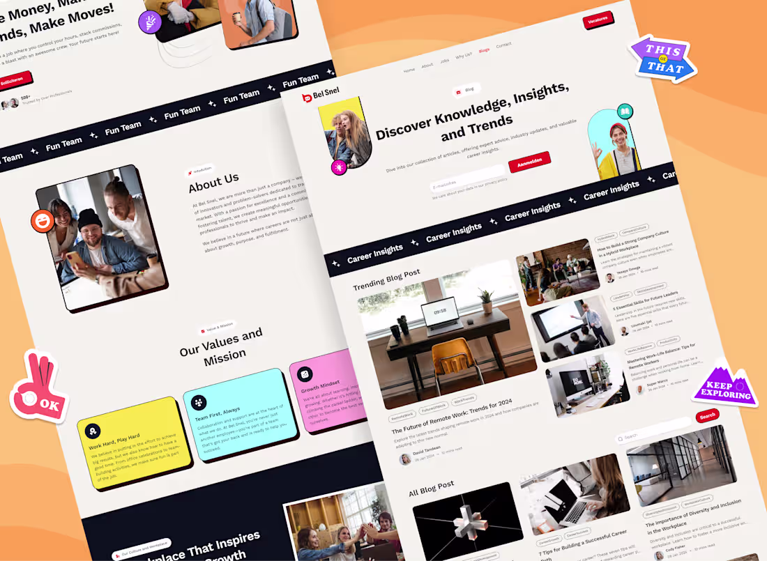 Cover image for Bel Snel Landing Page 