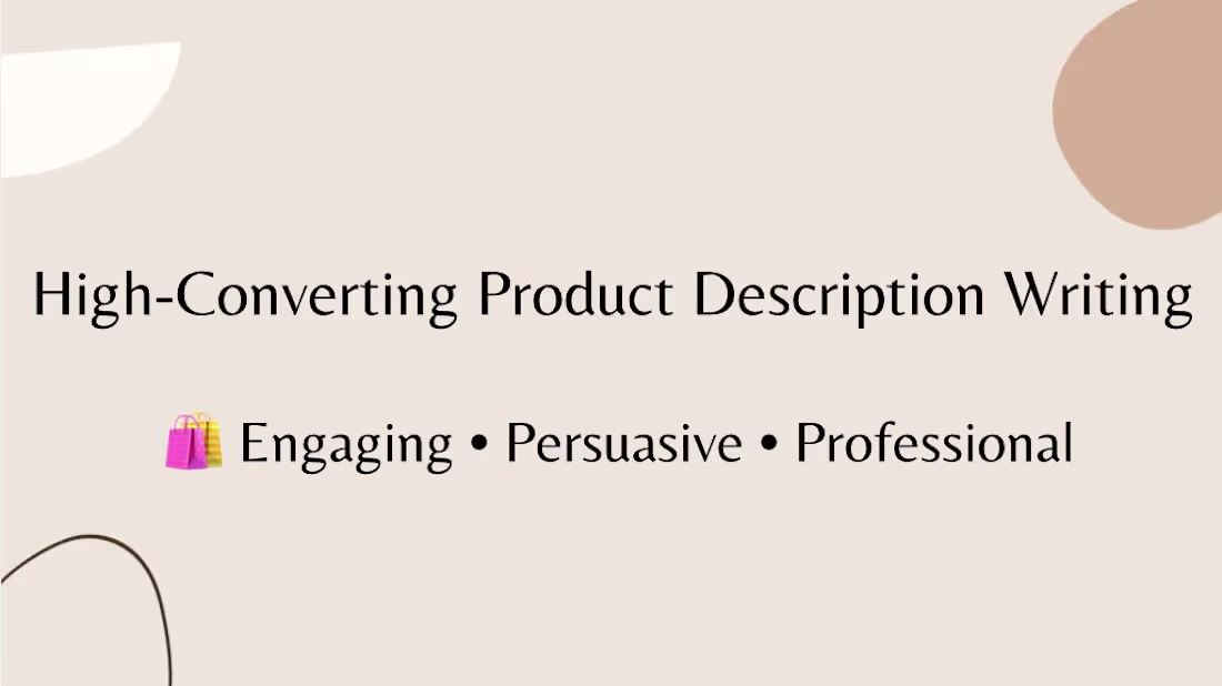 Cover image for High-converting product description writing