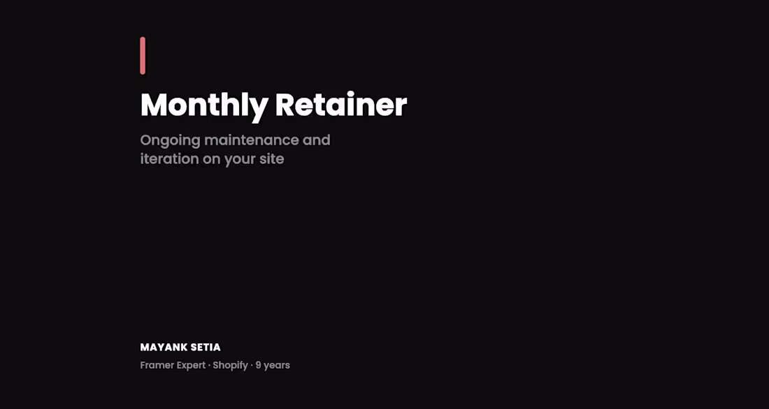 Cover image for Website Maintenance & Iteration Retainer