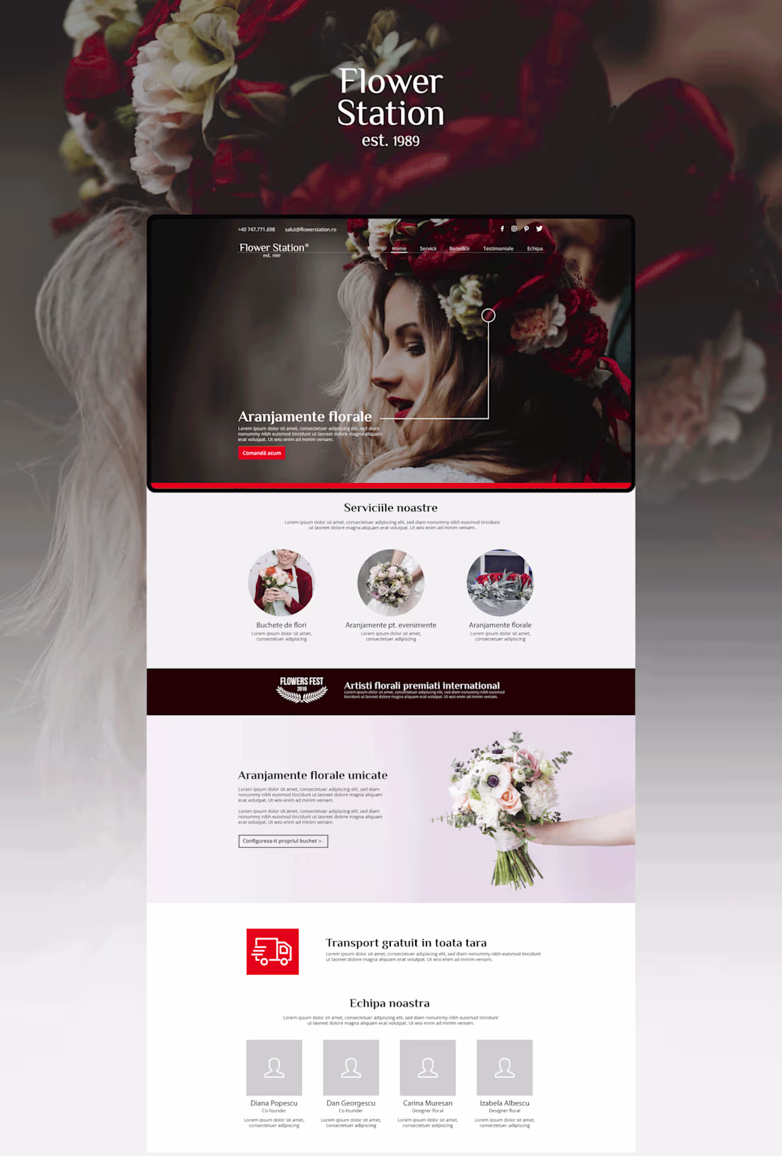 Cover image for Flower Station Landing Page