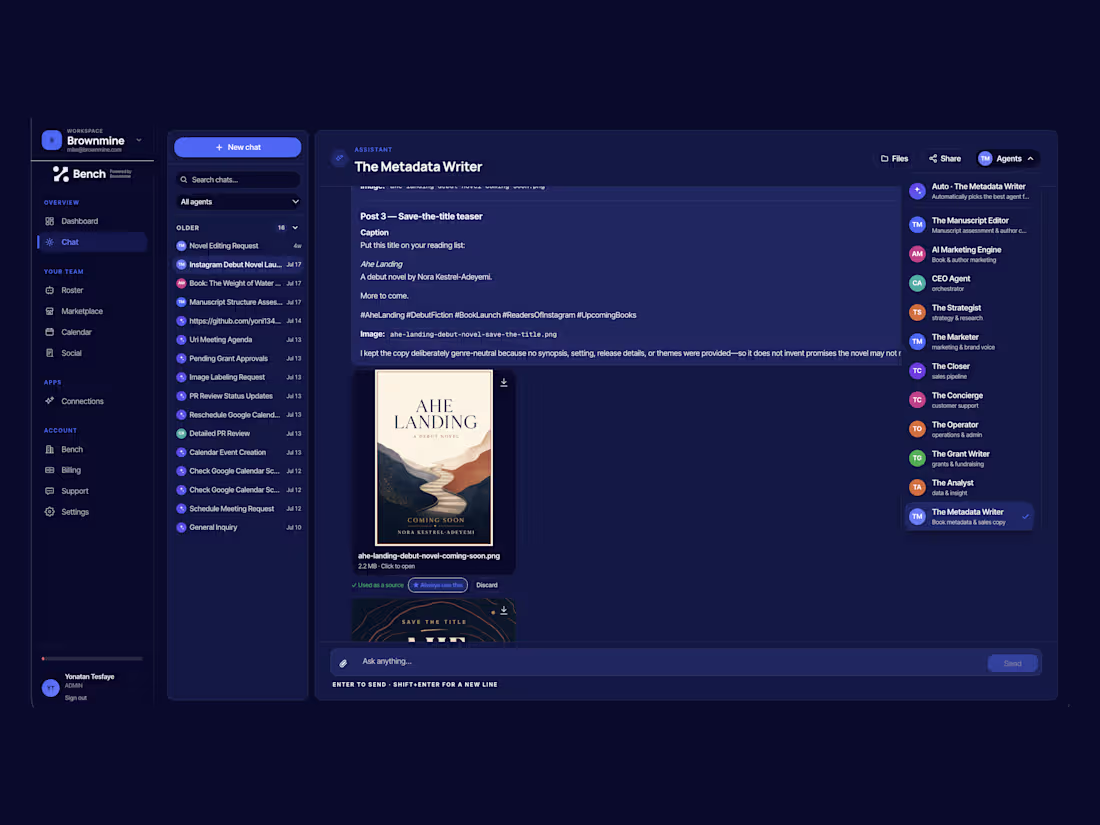 Cover image for Bench — AI Agents for