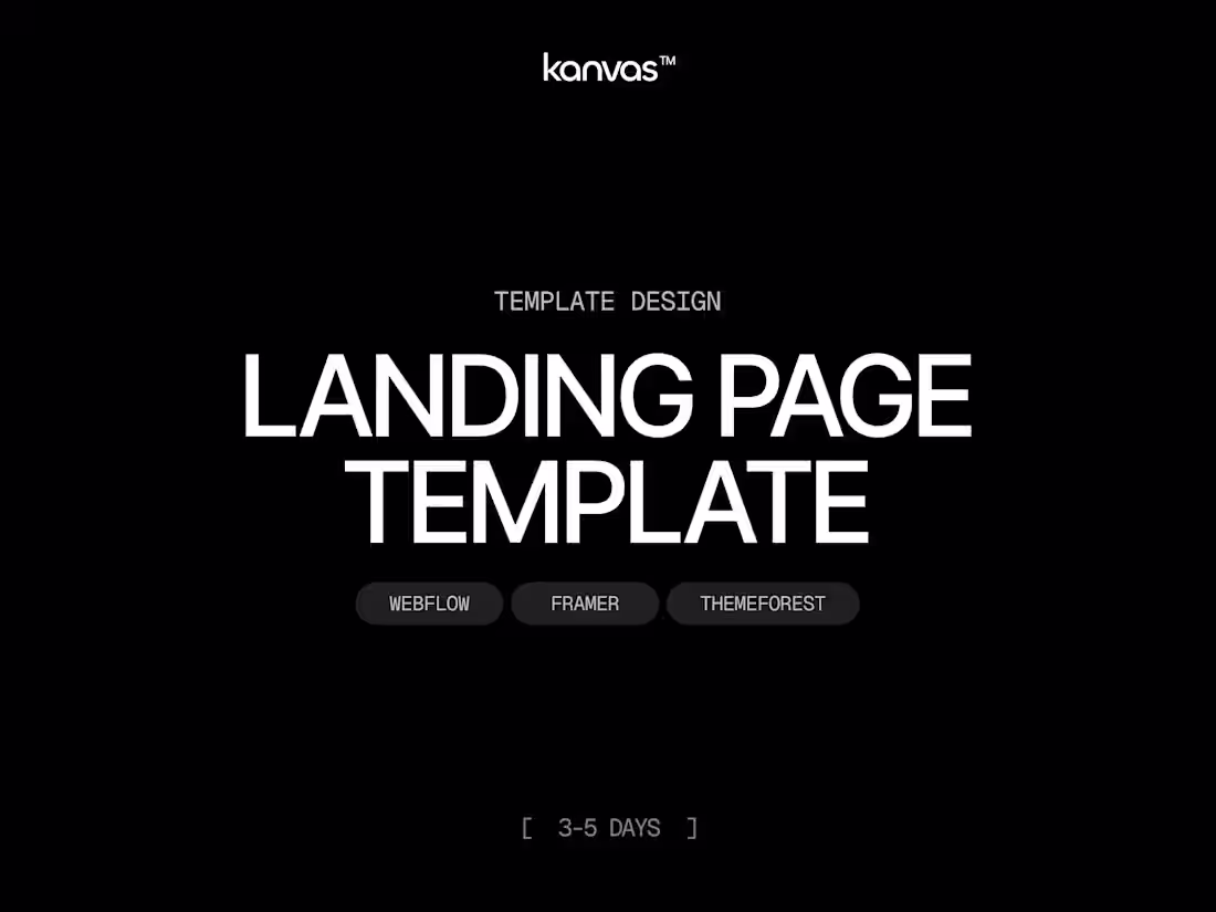 Cover image for Template Design (Landing Page)