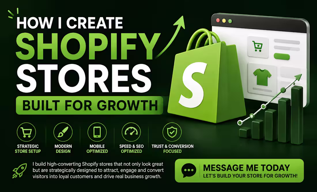 Cover image for I create Shopify stores that