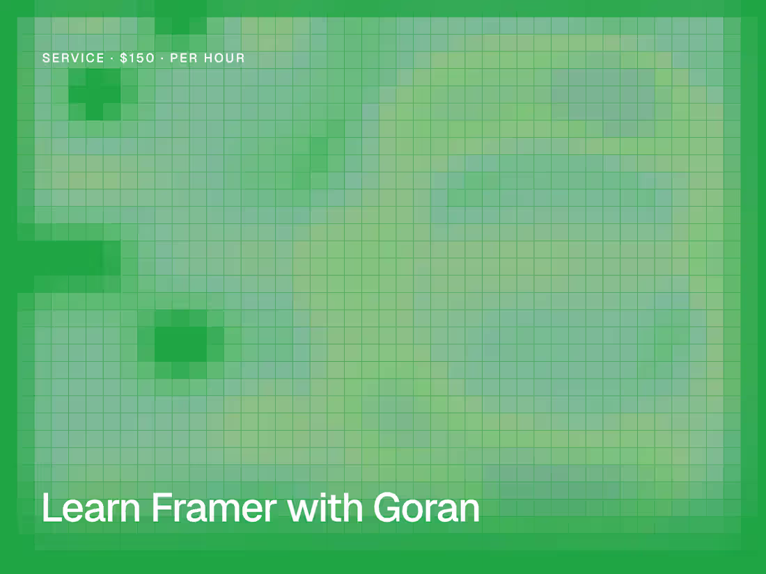 Cover image for Learn Framer with Goran