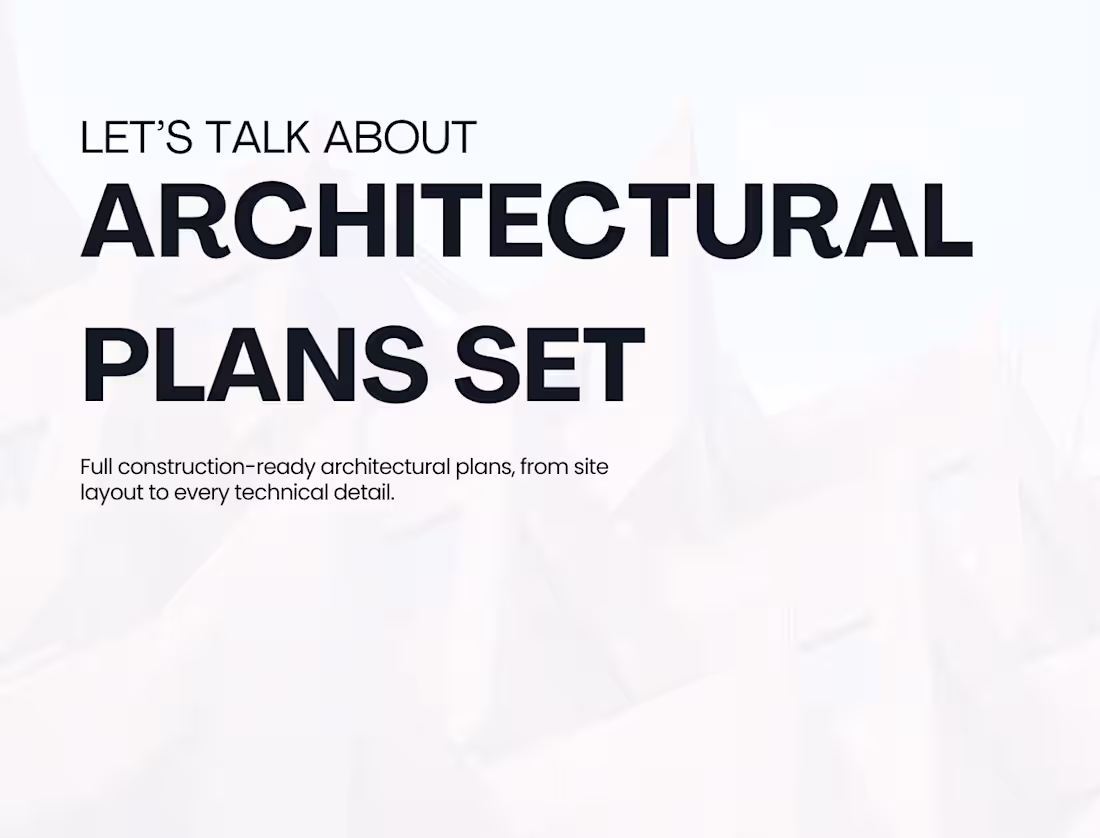 Cover image for Complete Architectural Plans Set