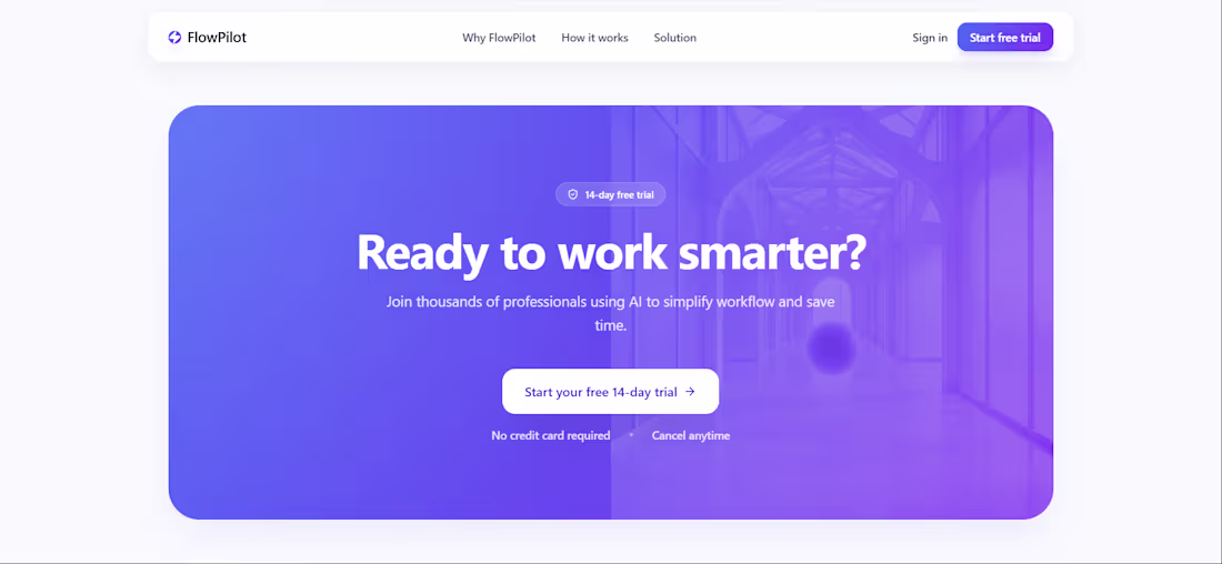 Cover image for FlowPilot is your AI powered productivity workspace that hel...