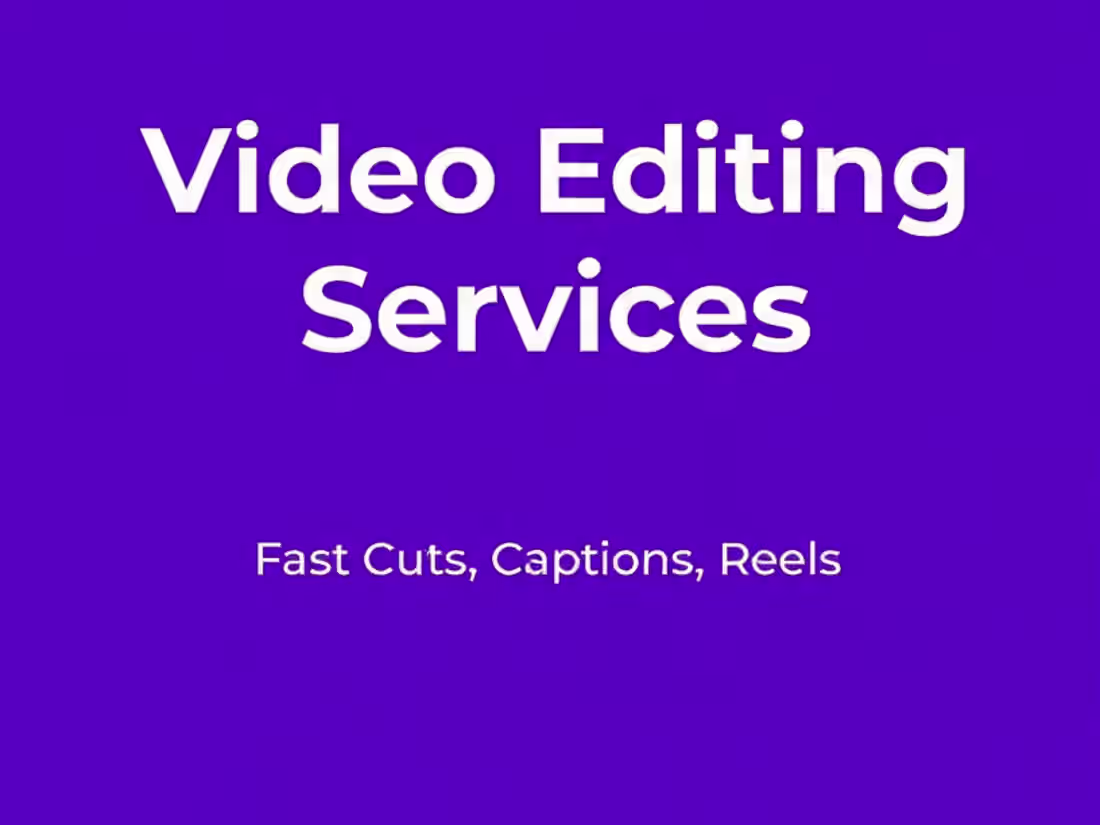 Cover image for Video Editing service