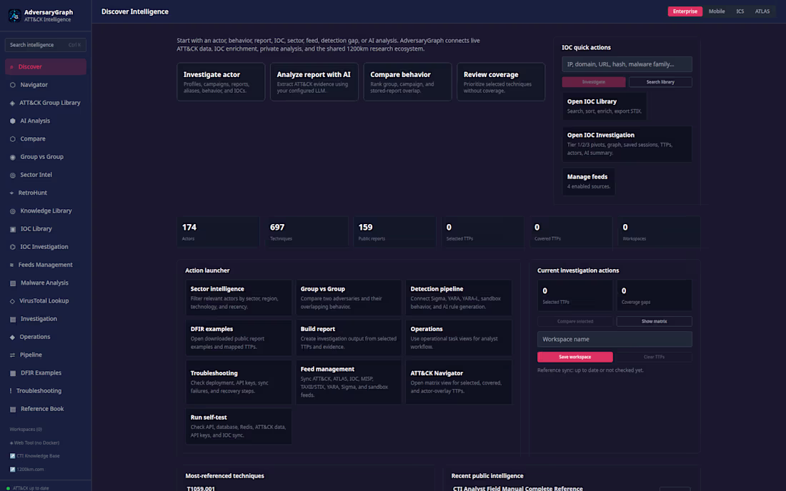 Cover image for AdversaryGraph: CTI-to-Detection Workbench