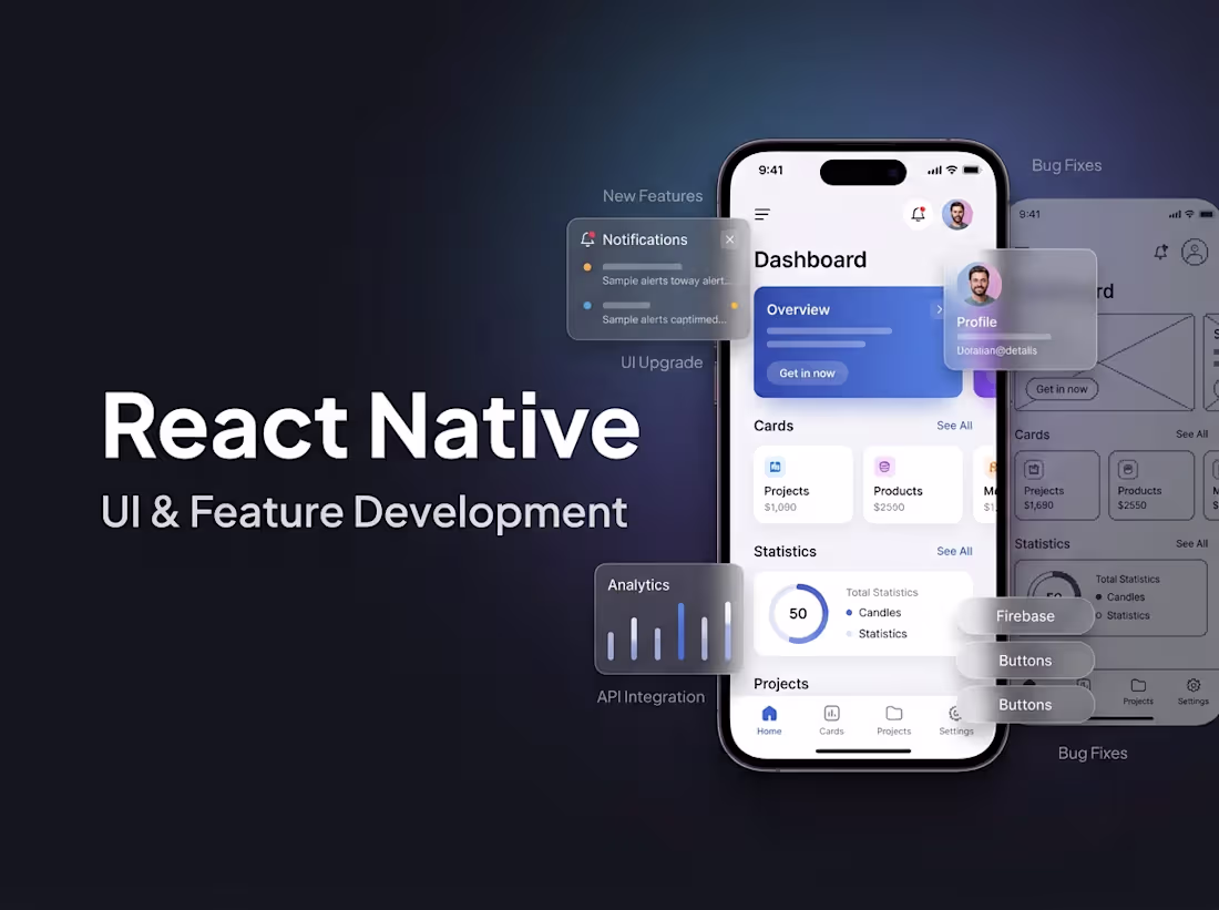 Cover image for React Native App UI & Feature Development