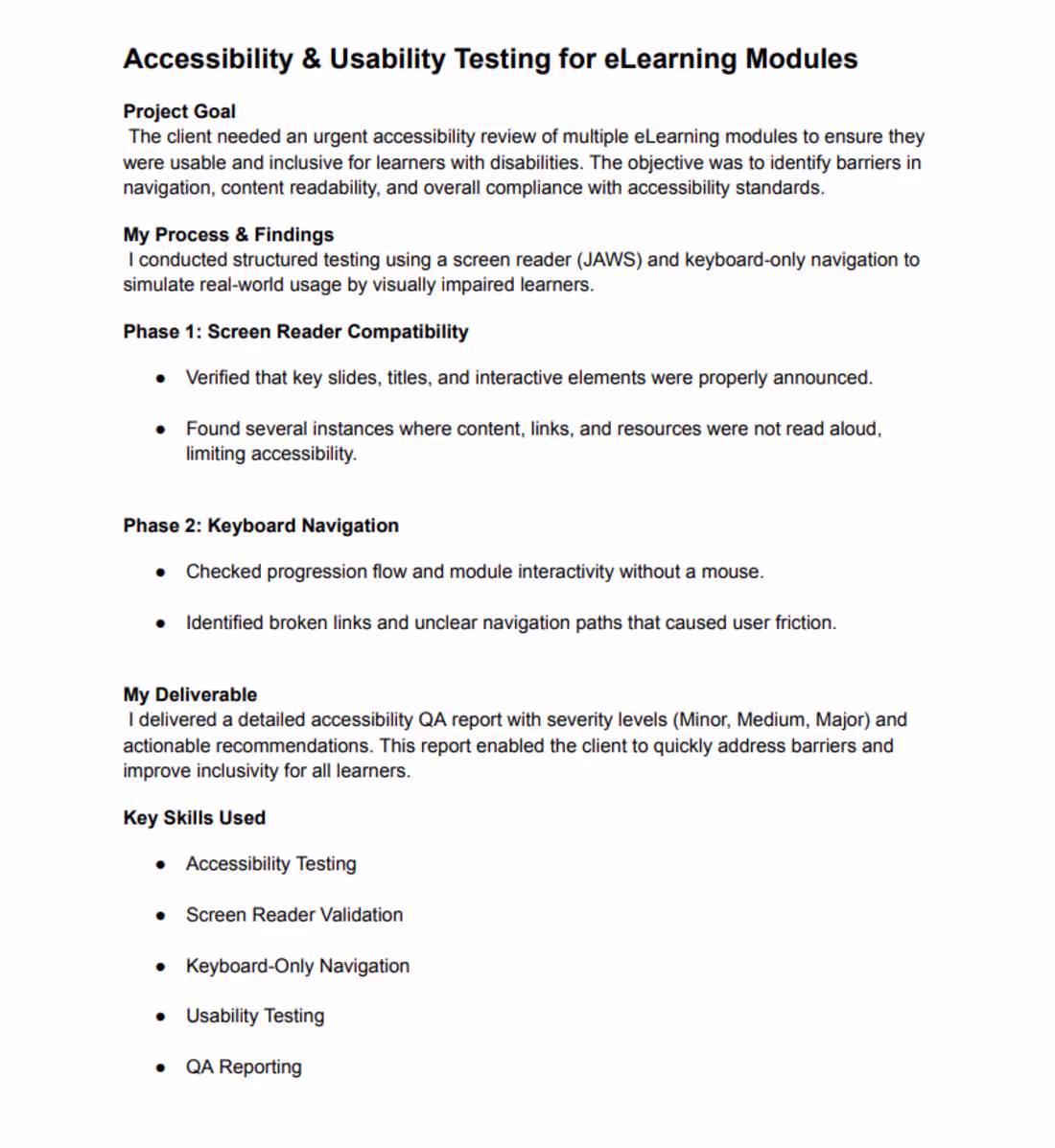 Cover image for Performed an urgent accessibility review