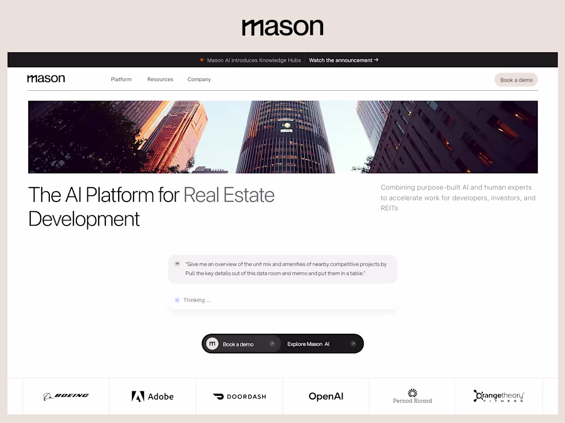 Cover image for AI-First Website Redesign for Mason