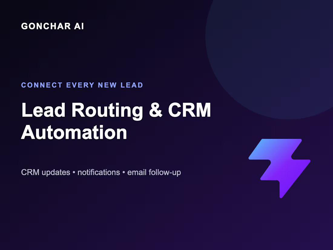 Cover image for Lead Routing & CRM Automation