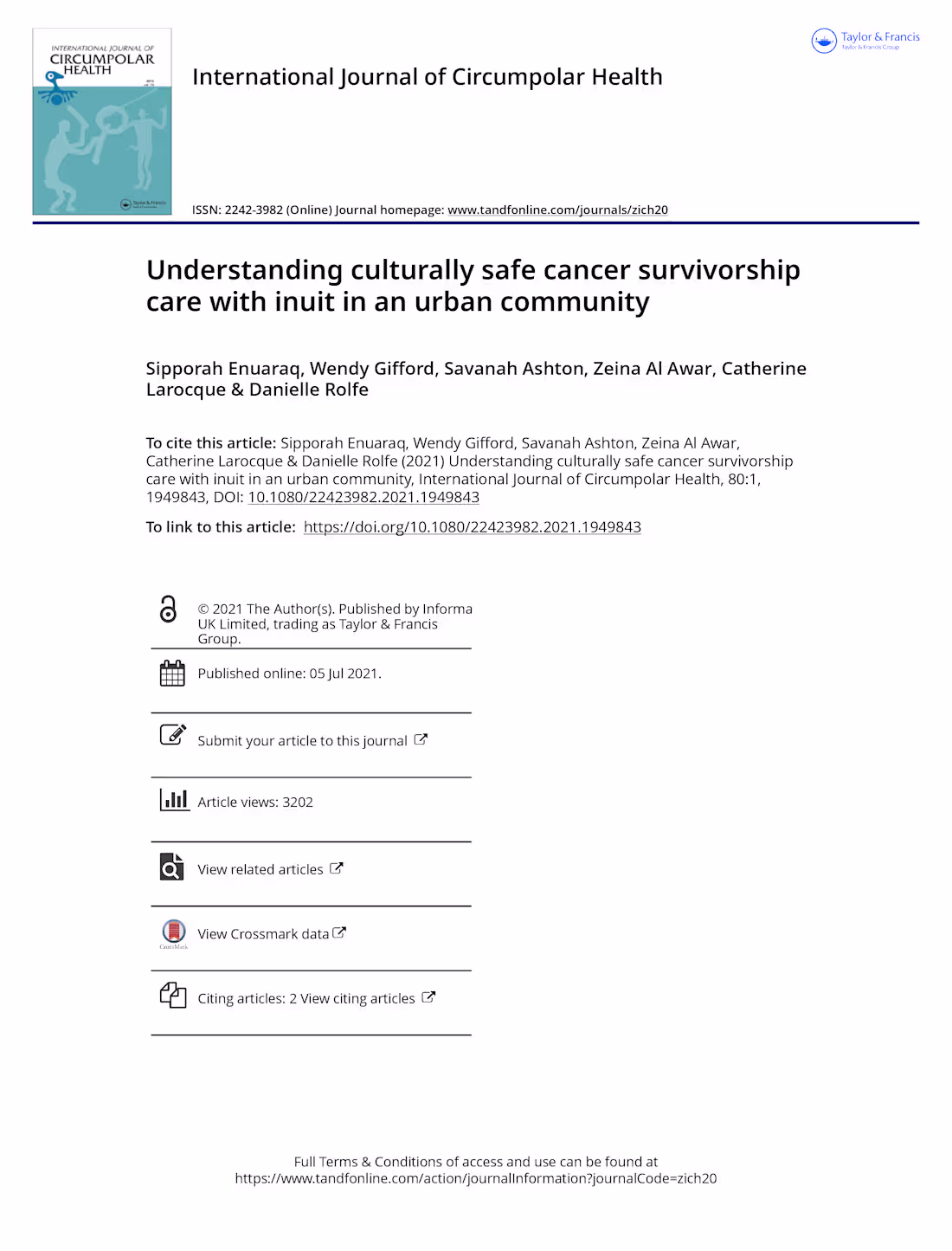 Cover image for One of my publications for a descriptive qualitative study i...