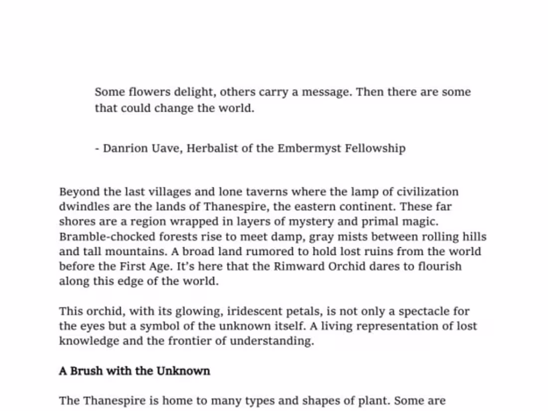 Cover image for Story Consultation and Worldbuilding