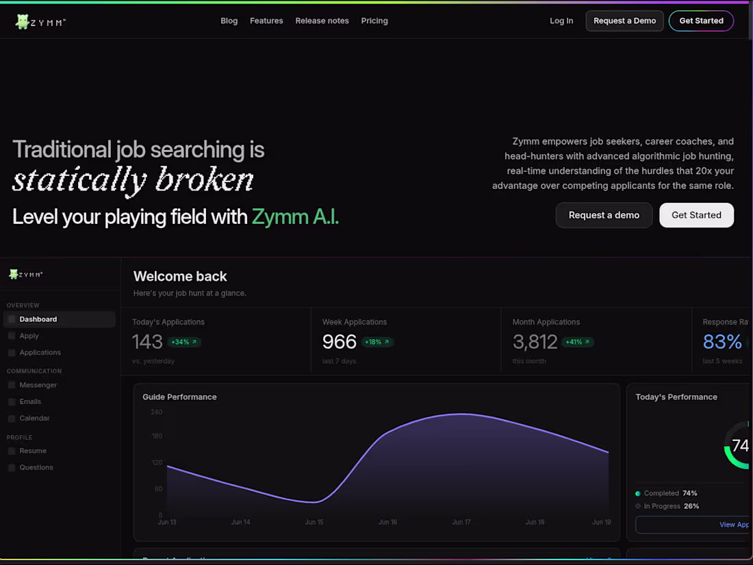 Cover image for Zymm AI - Automate your job search with AI