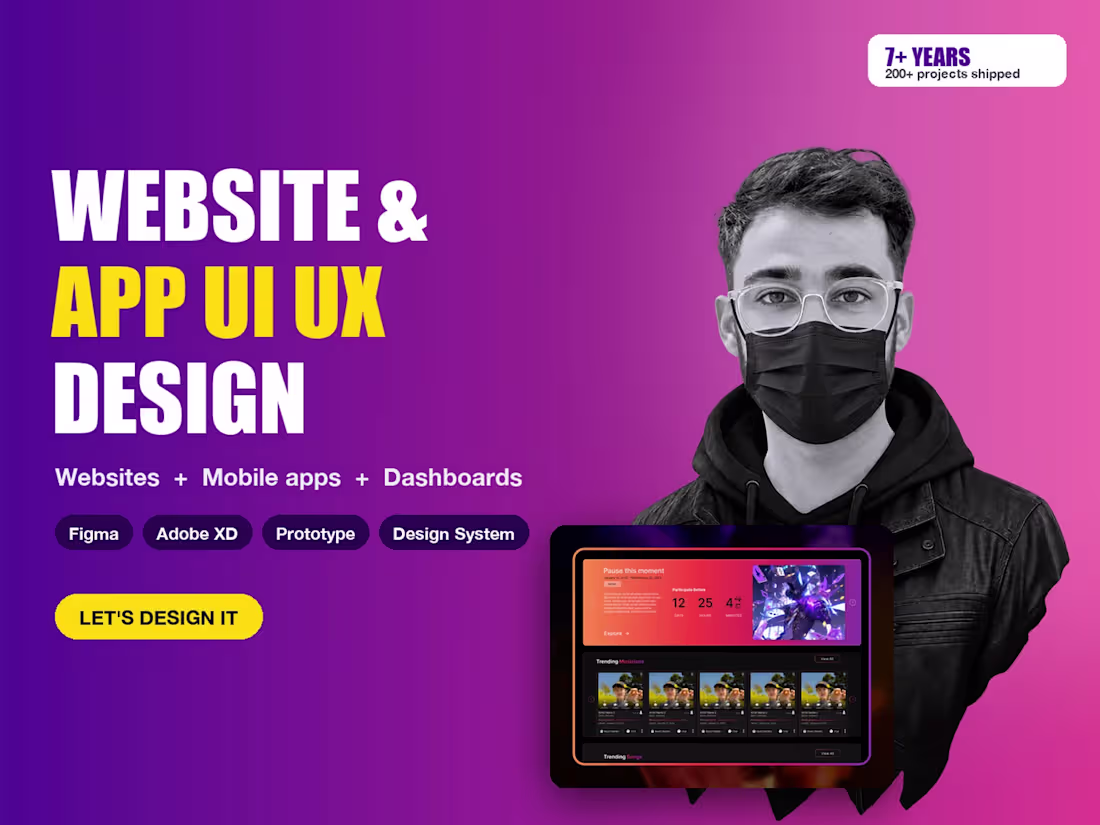 Cover image for Website UI UX, Dashboard UI and Mobile App UI UX Design