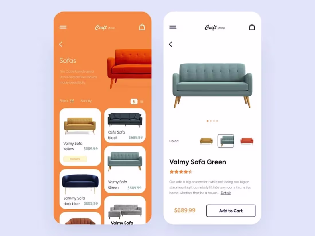 Cover image for CraftComfort – Modern Furniture Shopping App
