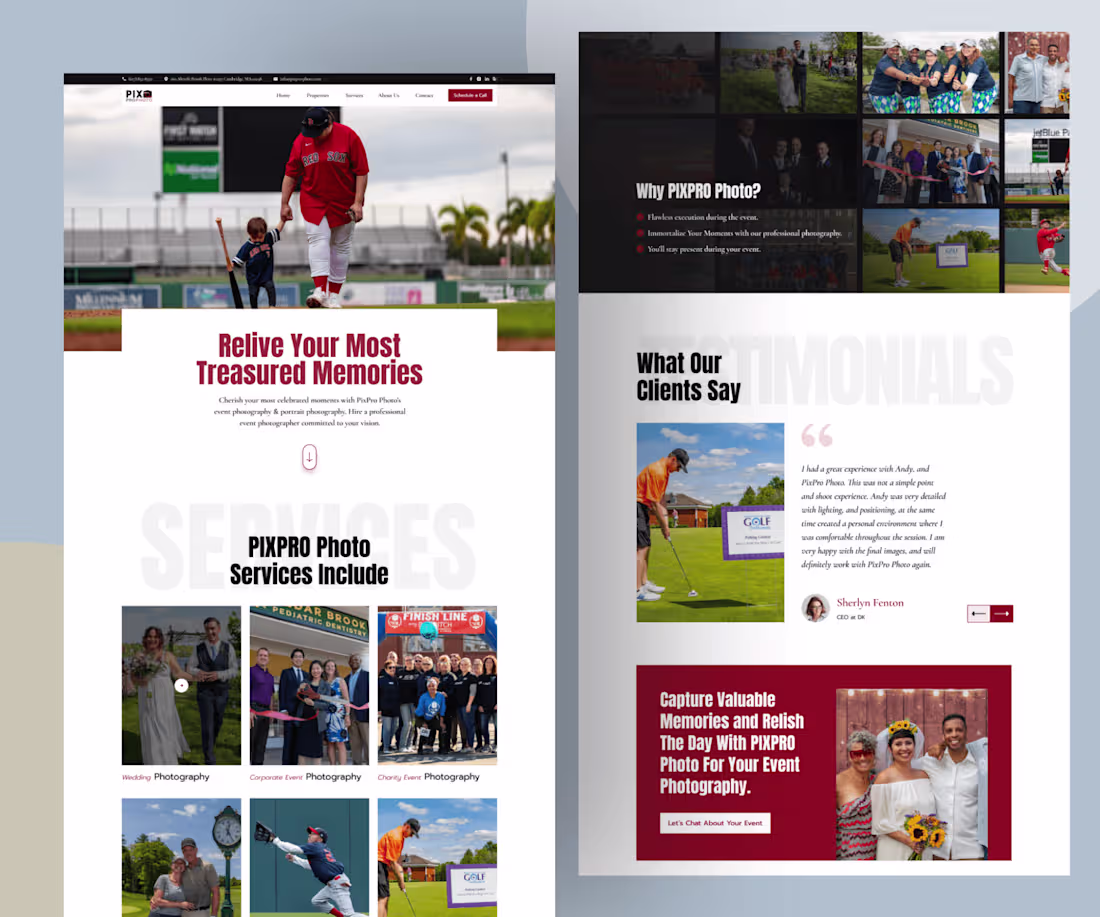 Cover image for Figma & WordPress Website Design for a Photographer