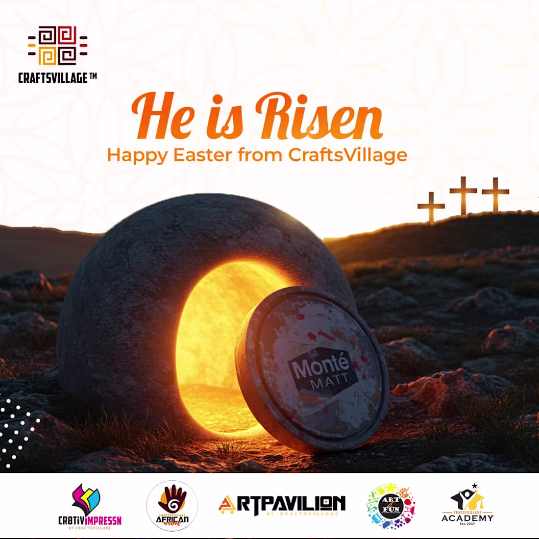 Cover image for Engaging easter visual for craftsvillage social media